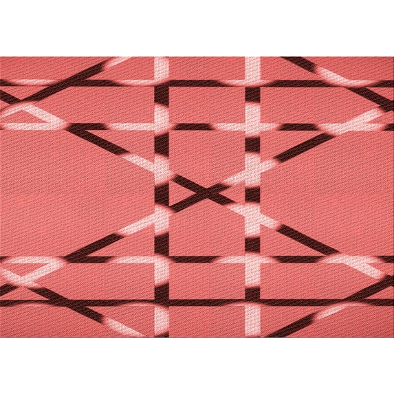 Ahgly Company Indoor Rectangle Patterned Love Red Area Rugs, 5' x 7'