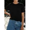 thumbnail image 5 of PRETTYGARDEN Womens Summer Tops Casual Basic Crewneck Short Sleeve Shirts Spring Fashion Clothing Going Out Outfits, 5 of 9