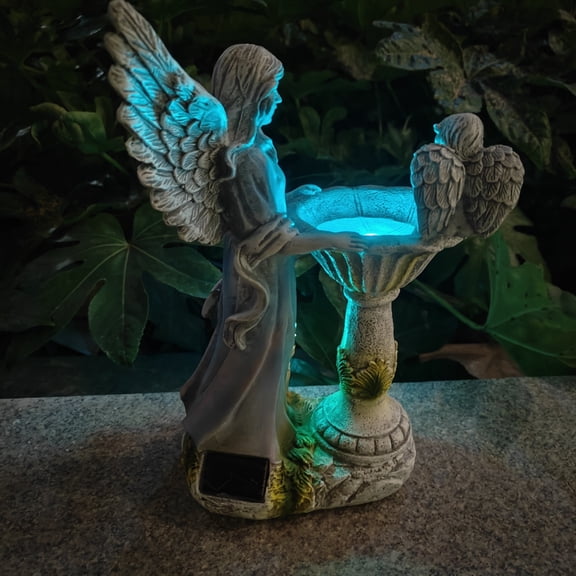 TOPRenddon Colorful Solar Flower Fairy Garden Ornament - Weatherproof Outdoor LED Light Decor with Versatile Installation for Yard Patio Courtyard