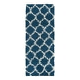 thumbnail image 3 of Unique Loom Trellis Shag Collection Area Rug - Ruby (2' x 5' Runner Navy Blue/Ivory), 3 of 11