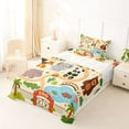 thumbnail image 5 of Manfei Kawaii Giraffe Twin Sheets,Jungle Theme Print Bedding,Beige,3 Pieces,1 Fitted Sheet and 1 Pillowcase, 5 of 6