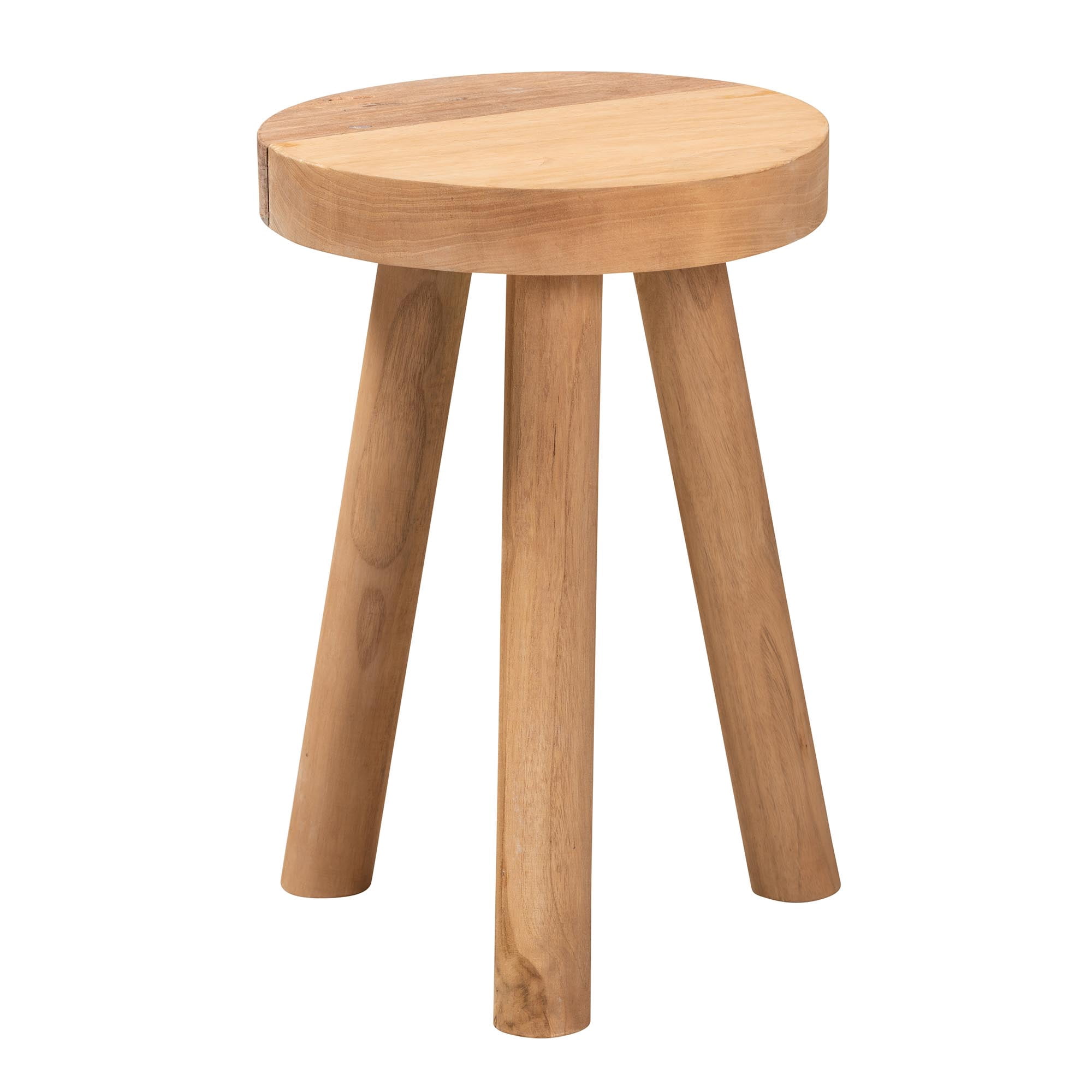 bali & pari Terah Teak Wood Mid-Century Footstool, Natural Brown