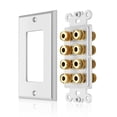 thumbnail image 5 of 8 Posts Speaker Wall Plate Home Theater Wall Plate Audio Panel for 4 Speakers, 5 of 6