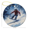 thumbnail image 4 of Christmas Ceramic Ornament Ski Snowboard Christmas Tree Ornaments Child Snowboarding Christmas Home Office Tree Decorations Gifts Keepsake for Family, 4 of 8