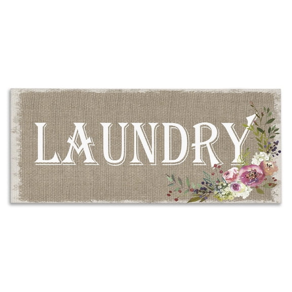 Stupell Industries French Country Floral Linen Laundry Canvas Art, 40 x 17, by Sheri Hart