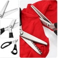 thumbnail image 4 of 2 pcs Pinking Shears Scissors for Fabric, DaKuan 2 Models Fabric Scissors, Zig Zag Scissors, for Crafting, Paper Cutting, Fabric, Leather Materials (5 mm Triangular And Rounded Teeth), 4 of 9