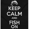 thumbnail image 2 of Keep Calm Fish On Fishing Enthusiast Men's Crewneck Sweatshirt Brisco Brands S, 2 of 6