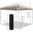 thumbnail image 5 of Quictent 8x8 Ez Pop up Canopy Screen House with Netting Instant Outdoor Canopy Tent Mesh Sideswalls, Roller Bag Included (Tan), 5 of 7