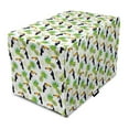 thumbnail image 1 of Tropical Dog Crate Cover, Toucan Birds and Palm Branches Exotic Lands Foliage Jungle Animals, Easy to Use Pet Kennel Cover Small Dogs Puppies Kittens, 7 Sizes, Green Black and Orange, by Ambesonne, 1 of 6