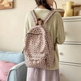 thumbnail image 2 of Soft Leopard Print Nylon Backpack, Lightweight Large Capacity Casual Daypack, Water Resistant Daily Backpack for School Commute Travel, 2 of 7