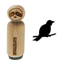 Canary Bird on Branch Solid Rubber Stamp for Scrapbooking Crafting Stamping - Mini 1/2 Inch