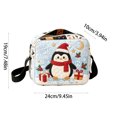 thumbnail image 3 of Christmas Quilted Crossbody Purse, Cute Embroidered Winter Character Shoulder Handbag with Adjustable Strap & Secure Zipper, Festive Casual Daily‑use Sling Bag Holiday Gift for Women and Girls, 3 of 7