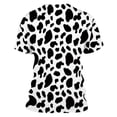 thumbnail image 3 of Bibifish Mens Crew Neck Short Sleeve T-Shirts Cow Print Soft Casual Streetwear Loose Fit Tee Shirts Everyday Fashion Tee Shirt, 3 of 3