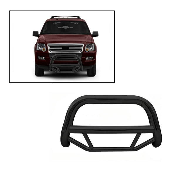 Black Horse Max Bull Bar No skid plate Black Compatible with 2006-2010 Ford Explorer|2007-2010 Ford Explorer Sport Trac-MBB-FOC2005