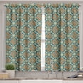 thumbnail image 2 of Ambesonne Orient Valance & Curtain, Daffodils, 55"x24", Teal Orange, 2 of 6
