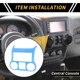 thumbnail image 2 of Accesorios Únicos 1 Pcs Moldura de la cubierta del panel del tablero de la consola central para Jeep Wrangler JK JKU 2011-2017 Molduras de la cubierta de la ventilación del aire Dash ABS Azul claro, 2 of 6