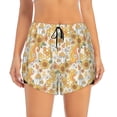 thumbnail image 4 of Lsque Groovy Hippie Flower Mushrooms Printed Women's Running Shorts with Liner Pockets,Elastic Quick Dry Workout Athletic Gym Yoga Shorts,Womens High Waist Shorts-Medium, 4 of 9