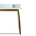 thumbnail image 4 of Phoenix Mid-Century Modern Rectangular Solid Wood Desk in White, 4 of 6
