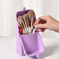 thumbnail image 5 of Slccxzc Silicone Travel Makeup Brush Bag Waterproof Cosmetic Organizer Toiletry Storage Pouch, 5 of 7