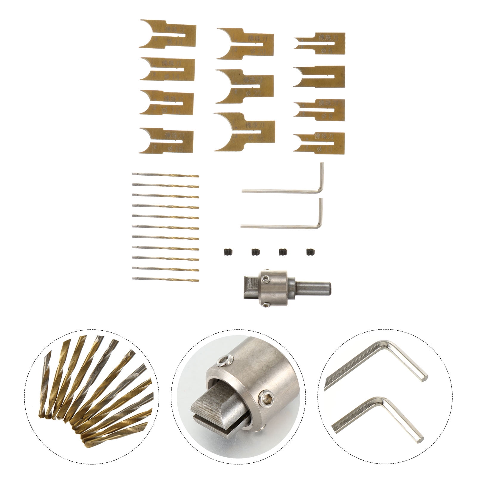 SWETRACE 24Pcs Mini Drill for Crafts Wood Ring Drill Bit Set Steel Assorted Color Professional for Beginners