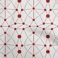 thumbnail image 1 of oneOone Cotton Cambric Maroon Fabric Geometric Dress Material Fabric Print Fabric By The Yard 56 Inch Wide, 1 of 4