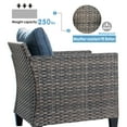 thumbnail image 5 of Ovios 3 Pieces Outdoor Patio Furniture All-Weather Bistro Set with Coffee Table and Wicker Chairs for Garden Balcony Backyard Yard, 5 of 7