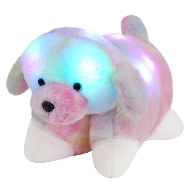 Almohada de peluche Glow Guards 14 Rainbow Dog con LED y música