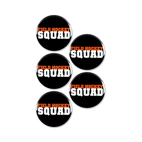 5 Pack - Field Hockey Squad Sports Pinback Buttons - 2.25 Inch