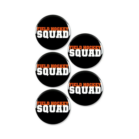 5 Pack - Field Hockey Squad Sports Pinback Buttons - 2.25 Inch