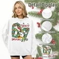 thumbnail image 6 of AQOCRITIK Christmas Sweatshirts for Women Christmas-themed fun patterns Pullover Sweatshirts Holiday Vacation Graphic Tees Tops Winter Outfit White, 6 of 6