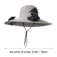 thumbnail image 3 of Yeciiwht Solar Powered Fan Hat Solar USB Charging Fan Hat with Cooling Arm Sleeves - Dual-Power Outdoor Cap for Hiking Fishing Sun Protection, 3 of 6