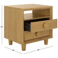 thumbnail image 3 of Safavieh Akanksha Modern Oak Veneer and Solid Wood Night Stands, Natural, 3 of 6