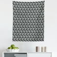 thumbnail image 1 of Black and White Tapestry, Monochrome Continuous Pattern with Revolving Circular Shapes Spirals, Fabric Wall Hanging Decor for Bedroom Living Room Dorm, 5 Sizes, Black and White, by Ambesonne, 1 of 1