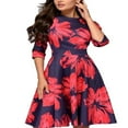 thumbnail image 1 of Femmes Vintage A-Line Robe Tunique Longue Sans Manches Robe Florale, 1 of 6
