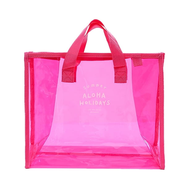Verano Aloha Vacaciones Bolsa De Pvc Para Llevar A Mano Bolsa Portátil Para Guardar Ropa Bolsa De Playa De Pvc Transparente Bolsa De Viaje