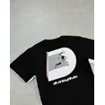 thumbnail image 4 of Camisetas de hip hop con estampado de letras cruzadas y estilo gótico de gran tamaño para mujer, ropa de calle de verano, camisetas para parejas Y2k, 4 of 5