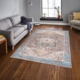 thumbnail image 6 of GLN Rugs Sinop - Indoor, Machine Washable Area Rug 5'x7' Brown/Blue Home Carpet, 6 of 7
