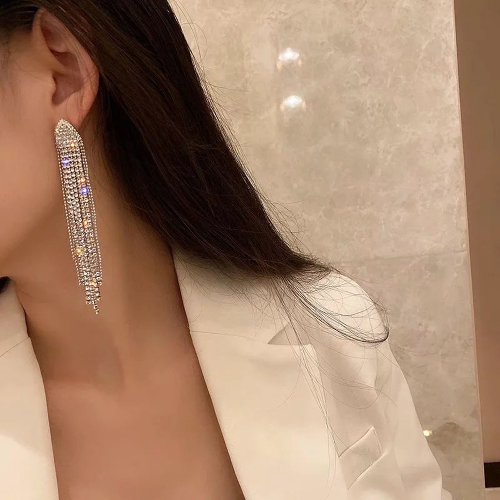 Super Sparkly Long Earrings | Mirana