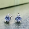 thumbnail image 3 of Gem Stone King 925 Sterling Silver Earrings Persian Blue Moissanite Diamond (1.67 Cttw), 3 of 3