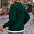 thumbnail image 5 of cocolona Womens Sweatshirts no Hood Crew Neck Patchwork Casual Long Sleeve Button Trendy Pullover Sweatshirts, 5 of 7