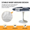 thumbnail image 6 of Navy Blue Black Block Elastic Fitted Round Table Cover Modern Abstract Art Waterproof Outdoor Tablecloth for Holiday Party, Picnic, Patio & Dining Fits Tables Up to 45"-54", 6 of 8