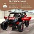 thumbnail image 3 of Royalbelle Red 24V Ride on Car with Remote Control, Powered Off-Road UTV, 3 of 7