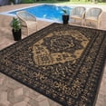 thumbnail image 6 of Garvee Outdoor Rug 9'x12' Waterproof Reversible Plastic Straw Rug, Indoor Outdoor Rug for Patio RV Camping Balcony Deck Backyard, Black & Brown, 6 of 8