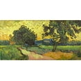 thumbnail image 2 of Van Gogh, Vincent 32x18 Black Ornate Wood Framed with Double Matting Museum Art Print Titled - Landscape at twilight, 2 of 4