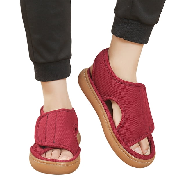 Sandalias diabéticas unisex para mujeres (38-39) rojo