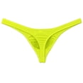 thumbnail image 3 of Botmois Men's Cotton T-back Briefs Cheeky Bikini Tangas Sexy Posing Mini Bottoms Underwear Ultrathin Thongs Lingerie Panties Black/White/Yellow X, 3 of 3