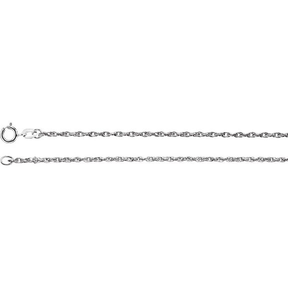 925 Sterling Silver Rhodium Plated 1.5mm Rope 20 Inch Chain Chain Necklace for Women and Men