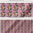 thumbnail image 2 of Soimoi Cotton Voile Fabric Macaw Parrot,Leaves & Waterlily Floral Print Fabric by the Yard 42 Inch Wide, 2 of 7