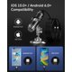 thumbnail image 3 of Microscopio digital USB, microscopio digital portátil con aumento SKYEAR 50X-1600X compatible con dispositivos iOS y Android, soporte ajustable, 8 luces LED, cámara microscópica portátil para adultos,, 3 of 3