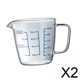 thumbnail image 1 of Taza medidora,Taza medidora de vidrio apta para microondas Jarra de leche,Taza de vidrio resistente al calor Jarra medidora de 250/500 ml,Taza medidora con línea de escala clara con asa,Taza, 1 of 8